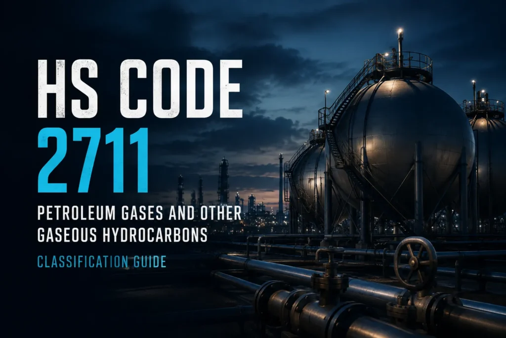 HS Code 2711 petroleum gases and other gaseous hydrocarbons classification guide for Saudi Arabia UAE Qatar Oman Kuwait and Bahrain