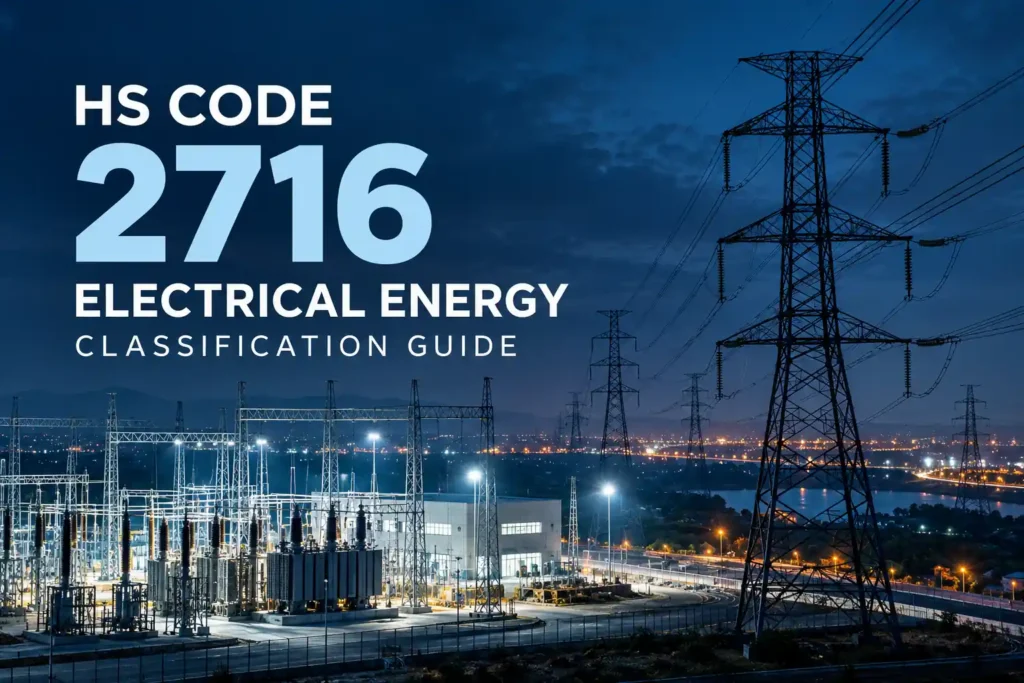 HS Code 2716 electrical energy classification guide for Saudi Arabia UAE Qatar Oman Kuwait and Bahrain